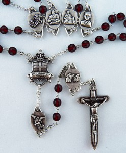 Ghirelli Custom Rosaries Warrior Rosary 6mm_red_all_medals